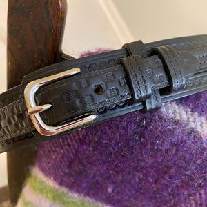 Tooled Leather Western Frontier Belt